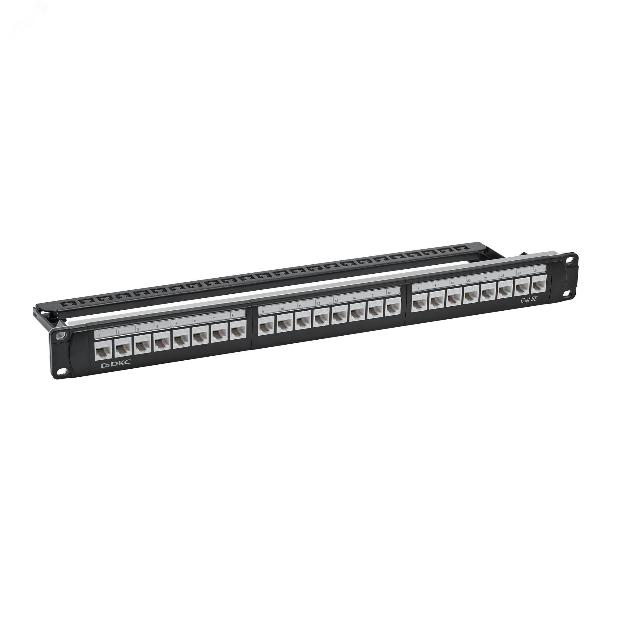 Патч-панель 19",1U,CAT5E, 24 модуля RJ45, неэкранированная RN5PPU24