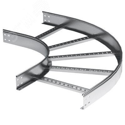 Угол горизонтальный 90 градусов 100x600 R-300 в комплекте с крепежными элементами и соединительными пластинами, необходимыми для монтажа LC1360K