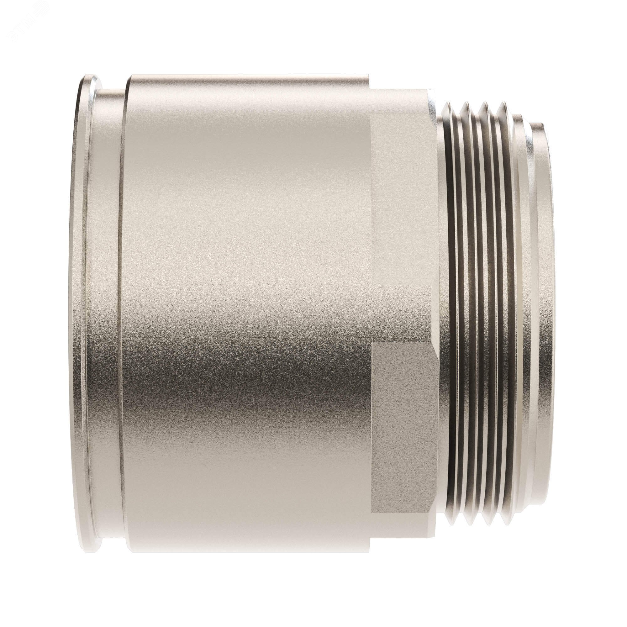 Муфта труба-коробка д.50мм, IP66/IP67, М50х1,5, никелированная латунь 6111-A50