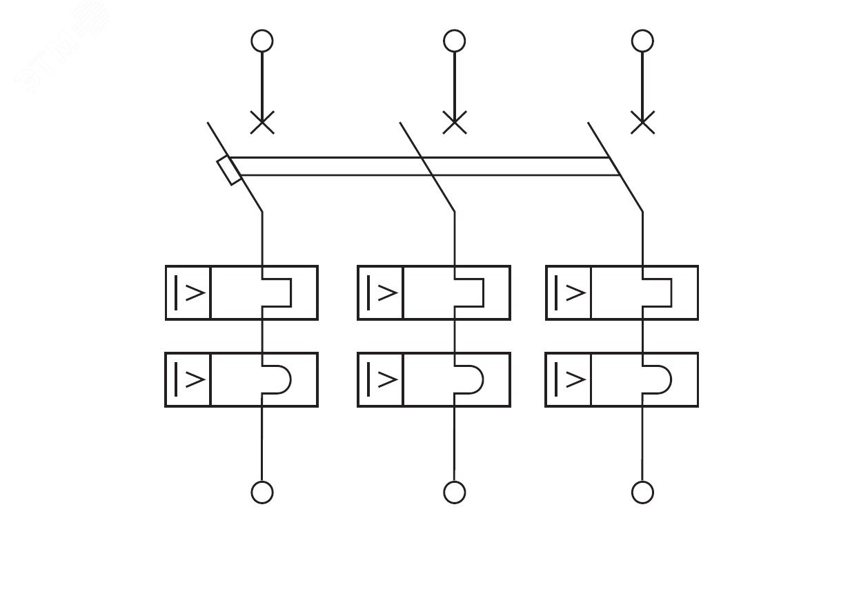 Автоматический выключатель модульный YON max типа MD63S, 4,5кА, 3 полюса, хар-ка C, 2А MD63S-3PC2