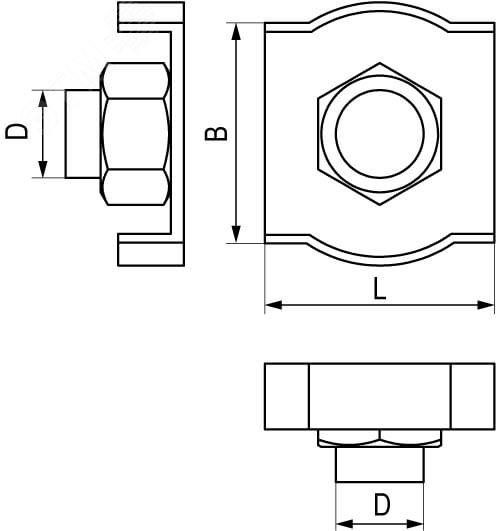 Соединитель (зажим) для троса одинарный (Simplex) 2 мм CM622002