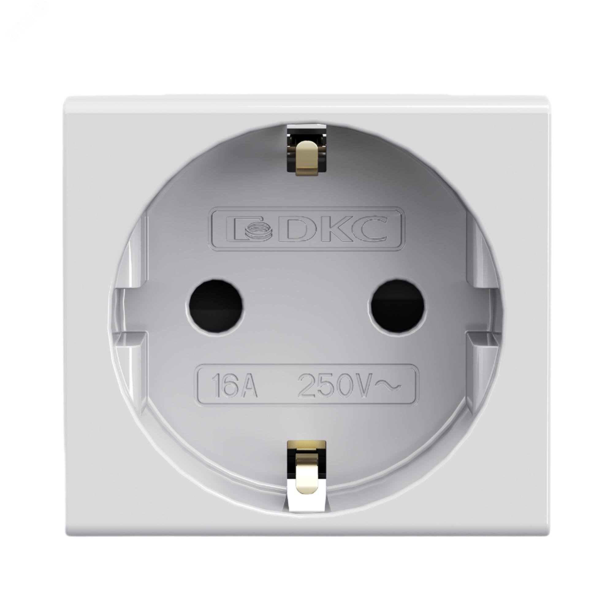Розетка 1-м 2мод. Viva 16А IP20 2P+E с заземл. защ. шторки сер. 45025