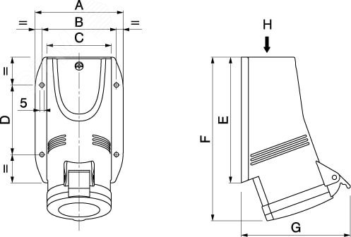 Фото товара Розетка настенная IP44 16A 2P+E 230В DIS5131653