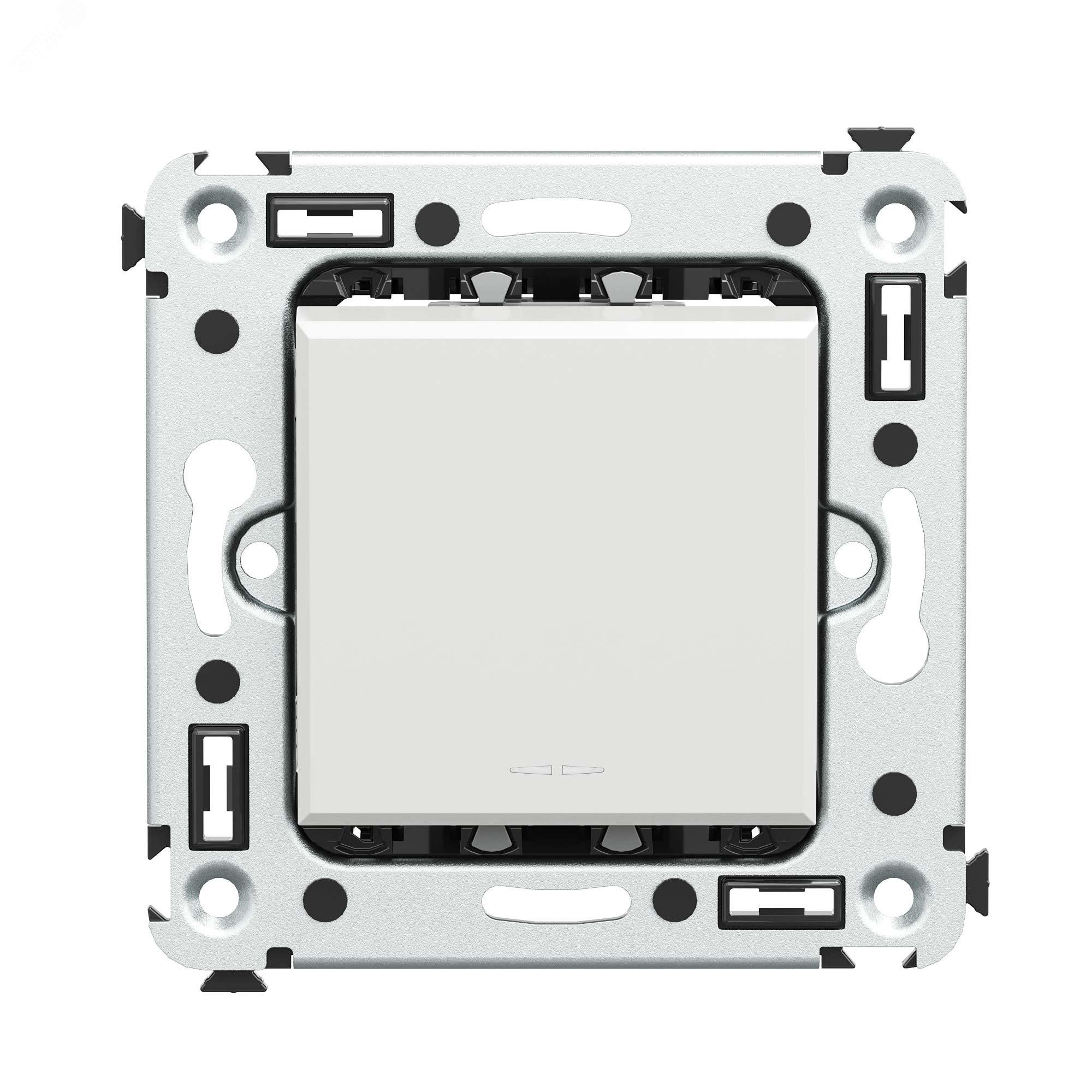 Выключатель 1-кл. 2мод. СП Avanti "Белое облако" 16А IP20 бел. 4400103