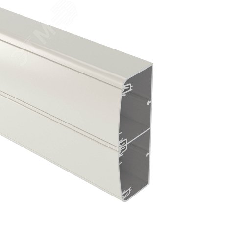 Кабель-канал алюминиевый 140x50 с двумя крышками белый 11499
