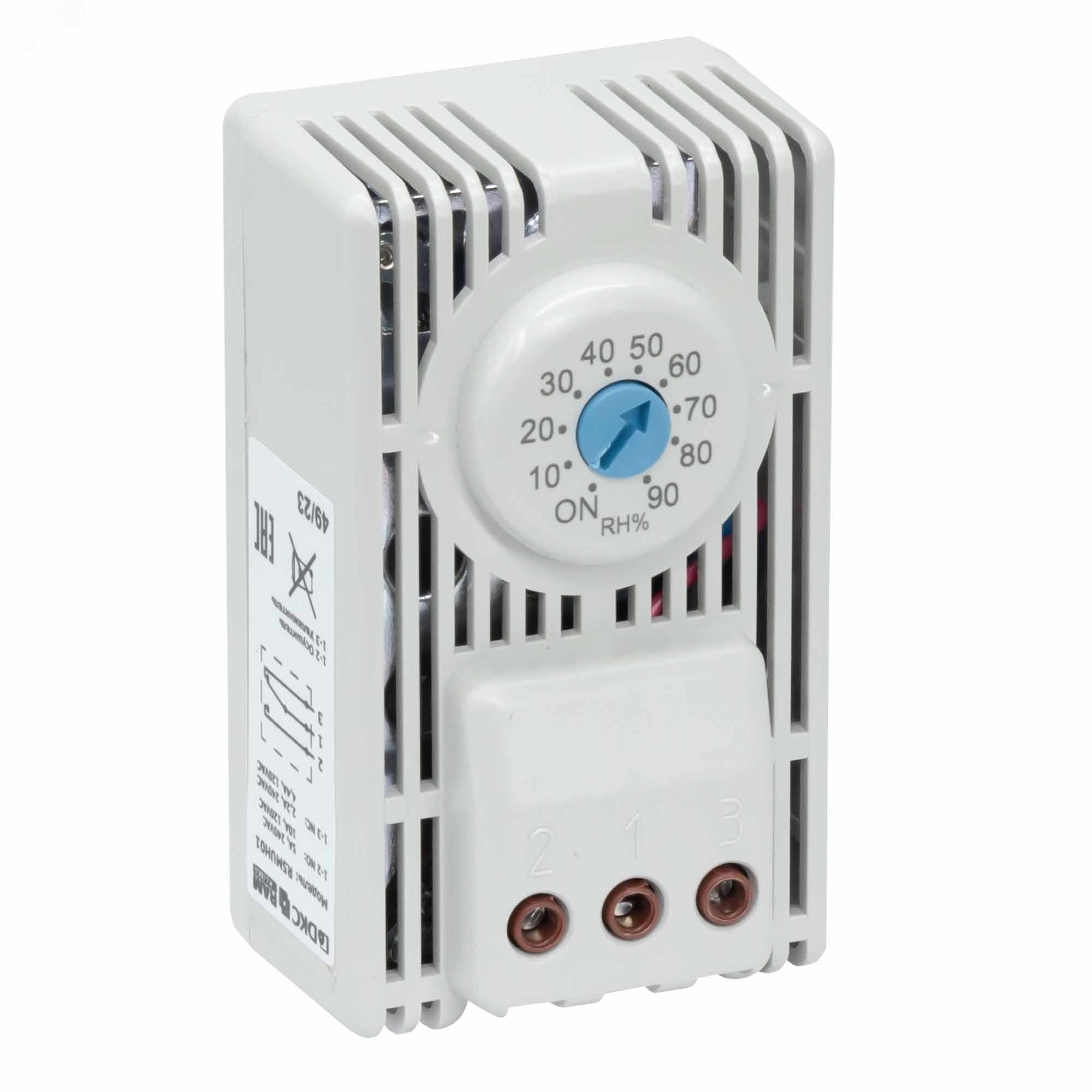 Гигростат с регулируемым диапазоном влажности 10…90%, переключающий контакт R5MUH01