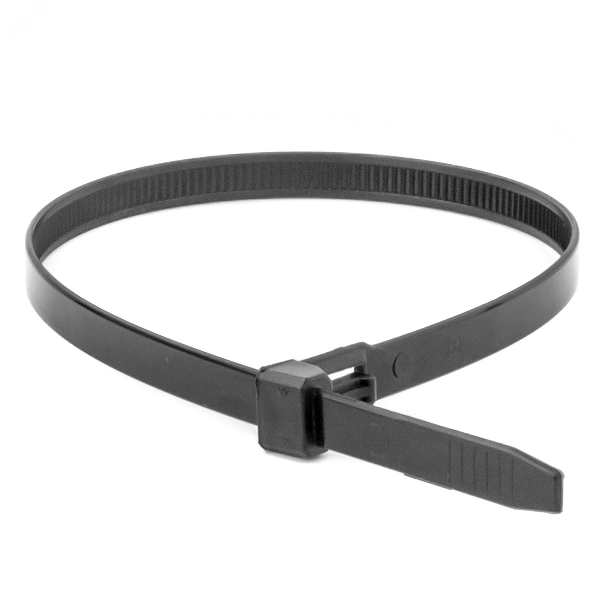 Хомут кабельный 7.6х250 полиамид многоразовый черн. (уп.100шт) 25352SR