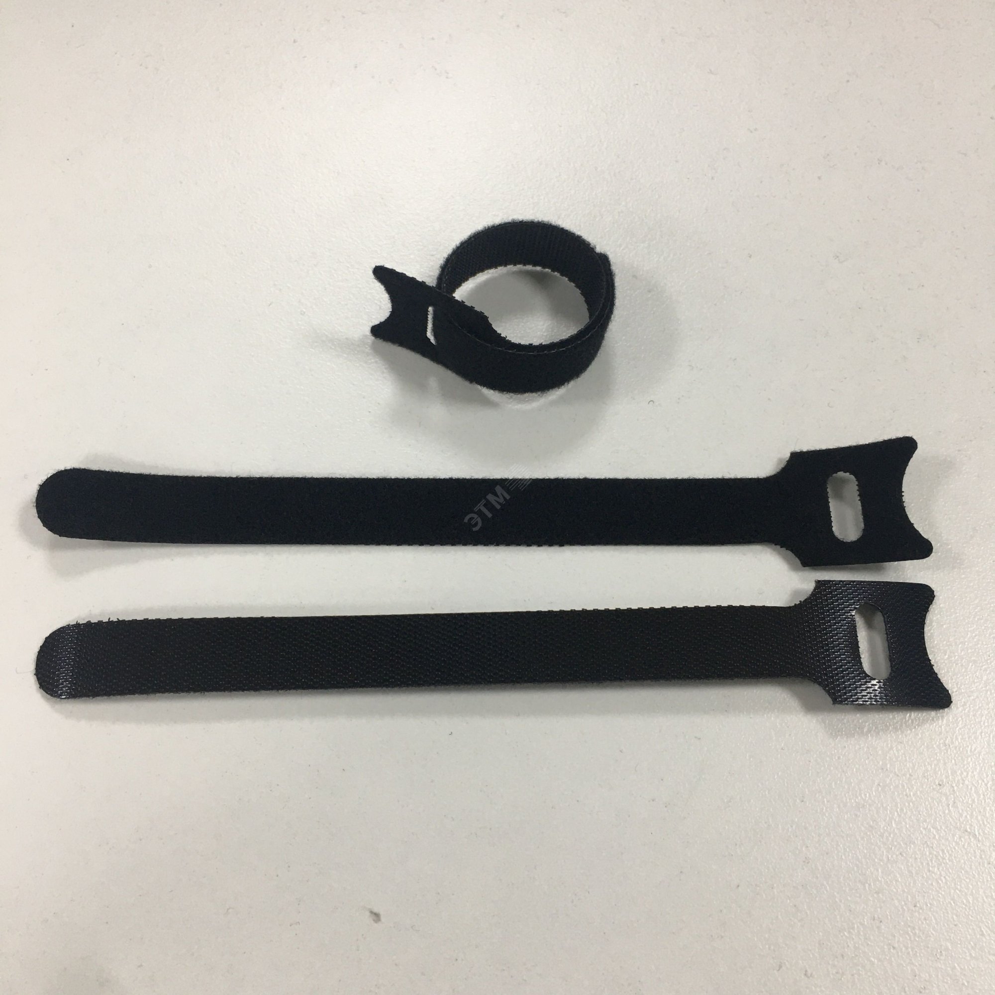 Хомут многоразовый, мягкий, на тканевой основе 12,5х200мм, черный 282013BL