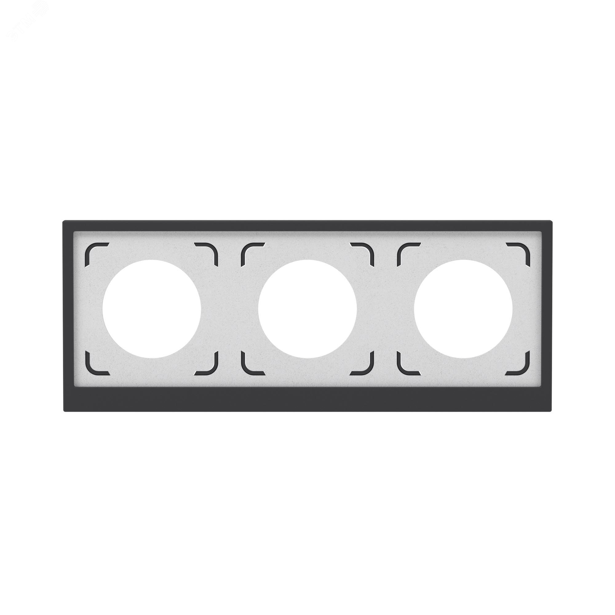 Рамка 3 поста IP44, KANT, черный уголь 7012946