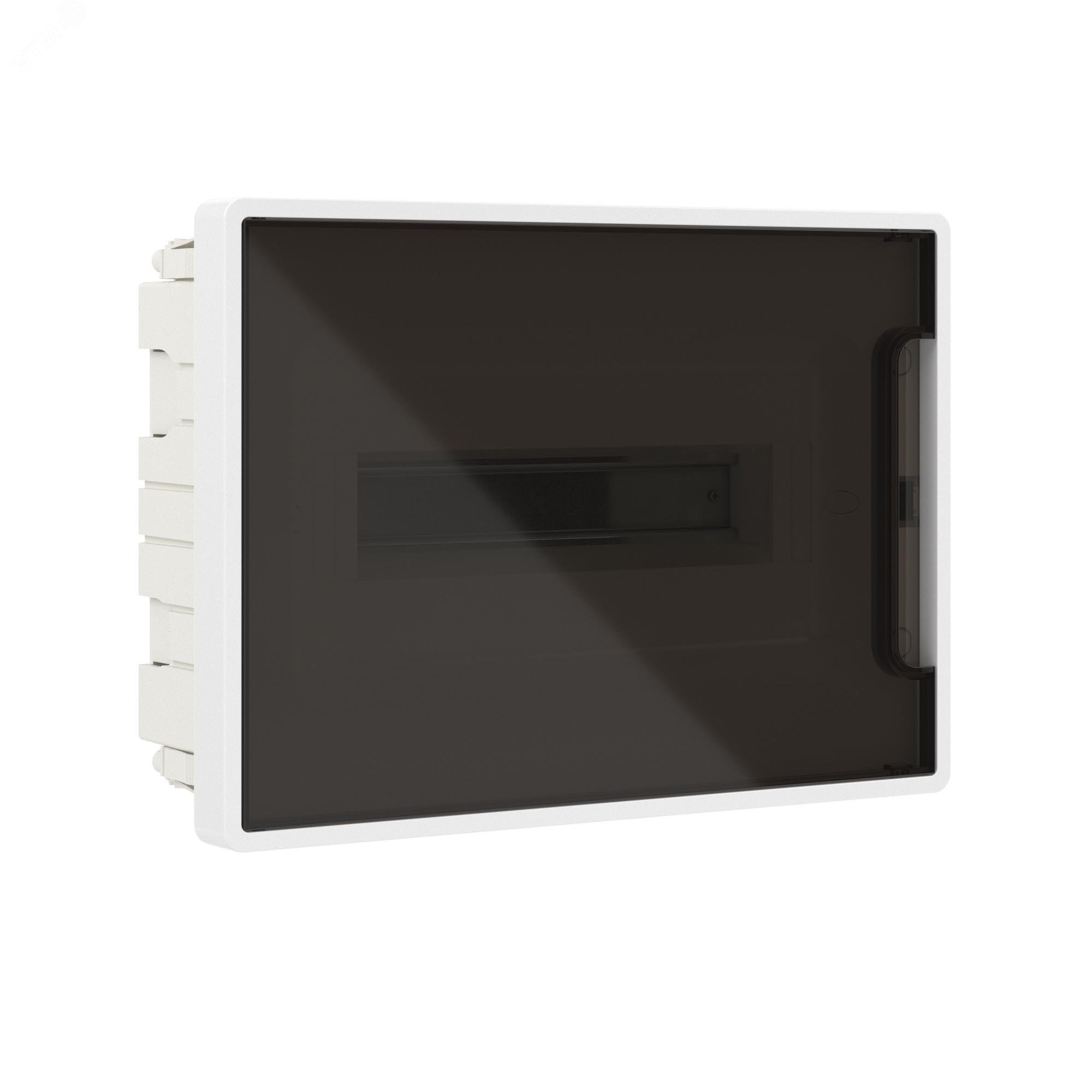 Щиток 12 мод встраиваемый FRAME ЩРв-П-12, белый, с тонированной дверцей, с 2  шинами PEN на 6 и 8 отв. F12B1WD DKC F12B1WD