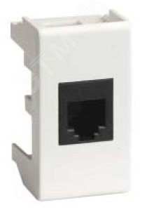 Розетка компьютерная 1-м 1мод. Viva RJ45 кат.5E экранир. бел. 45048