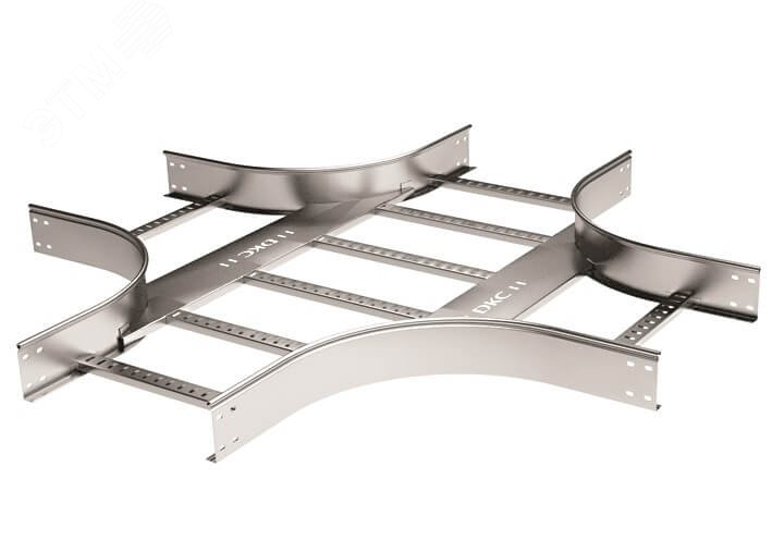 Ответвитель Х-образный 80х400 R300 лонжерон 1,5 мм в комплекте крепежные элементы соединительные пластины LIX8304K