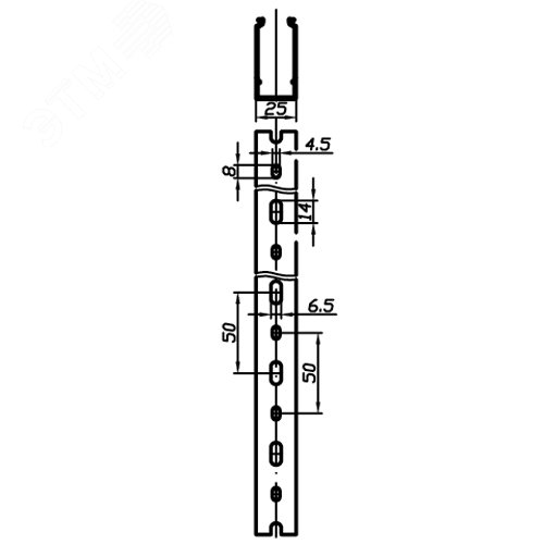 Кабель-канал перфорированный 25х40 RL6 G 01163RL