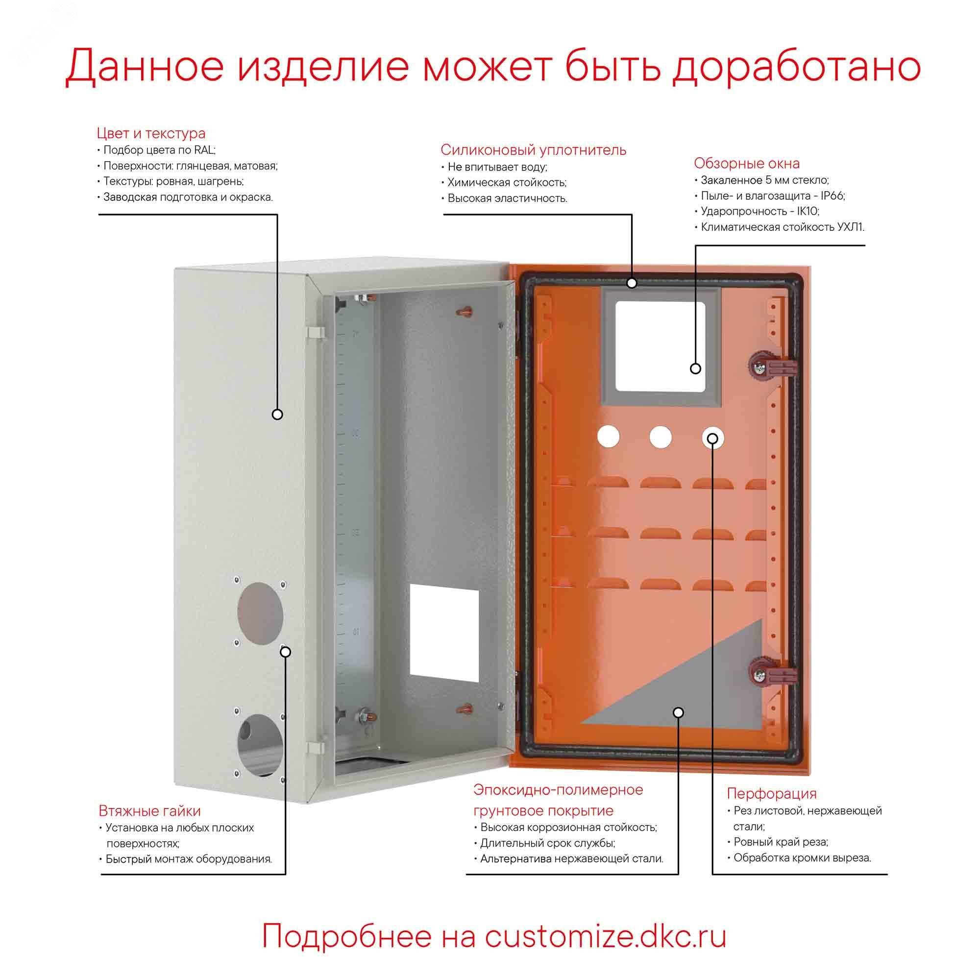 Фото товара Корпус навесной ST с М/П ВхШхГ 1000х600х250мм     RAL3020 R5ST1069-RAL3020