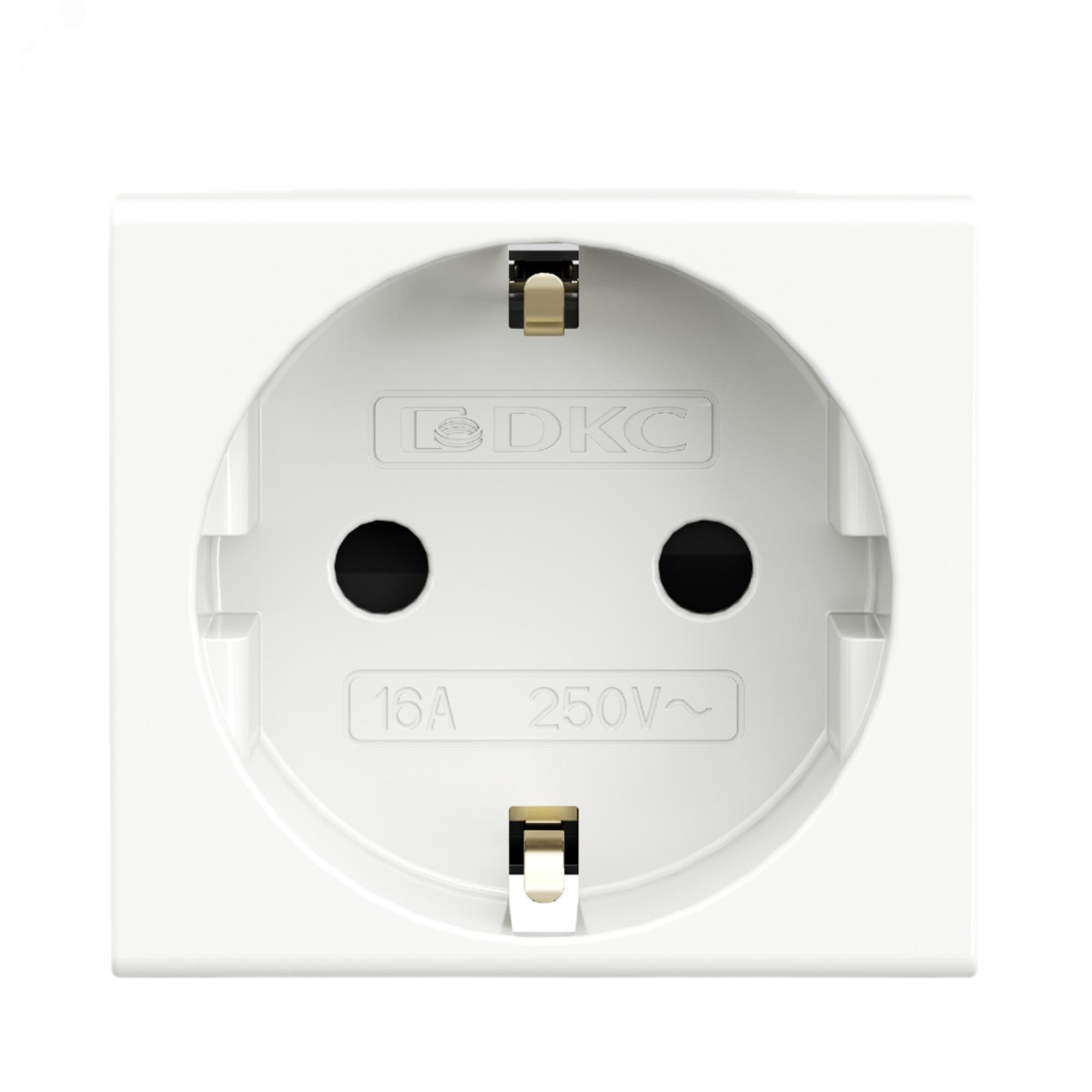 Розетка 1-м 2мод. Viva 16А IP20 2P+E с заземл. защ. шторки бел. 45005