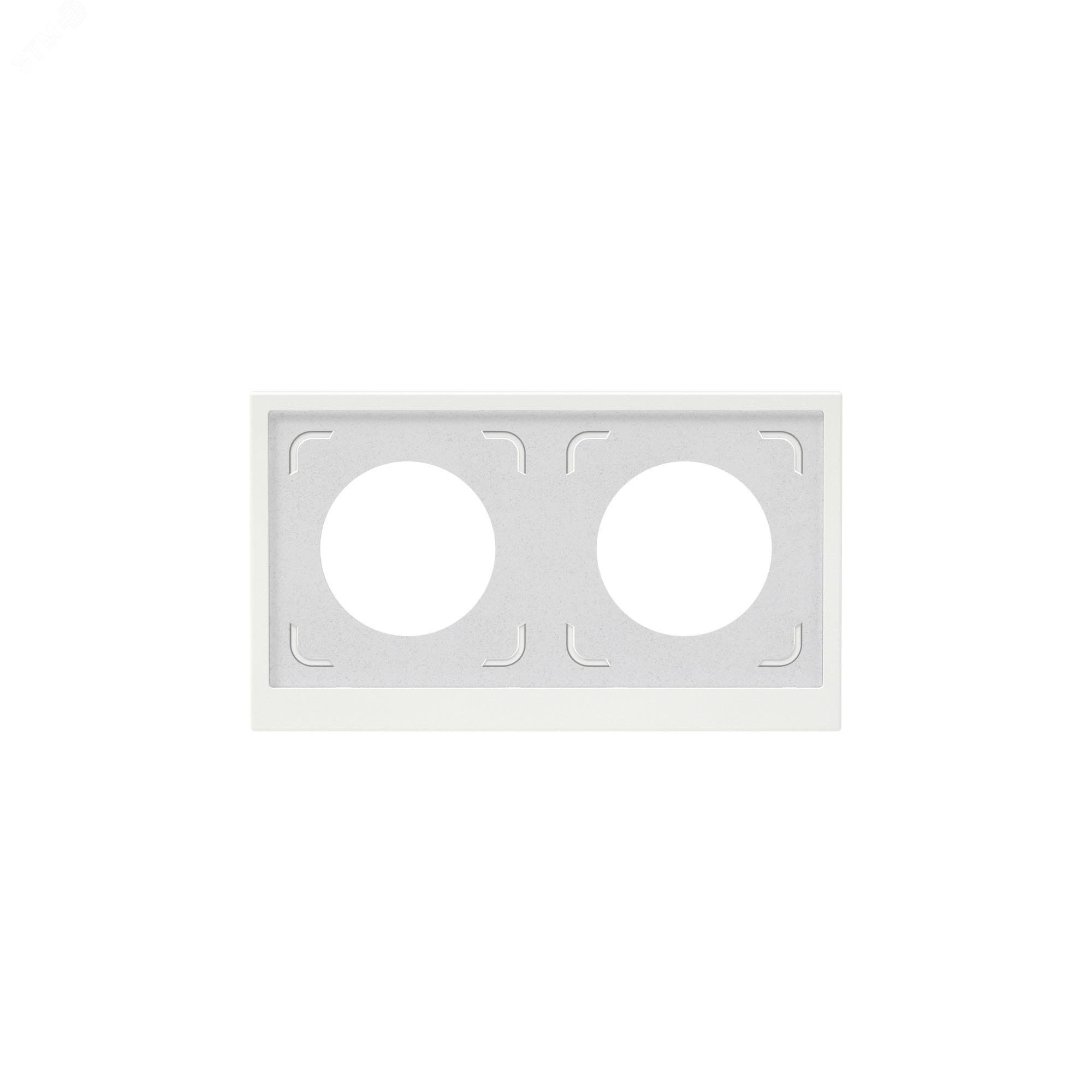 Рамка 2 поста IP44, KANT, белая магнолия 7000944