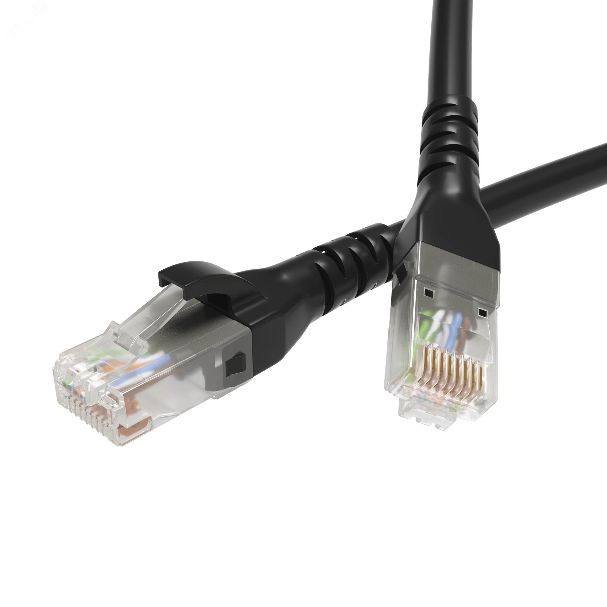 Фото товара Патч-корд неэкранированный CAT5E U/UTP 4х2, LSZH, черный, 1.5м RN5EUU4515BK