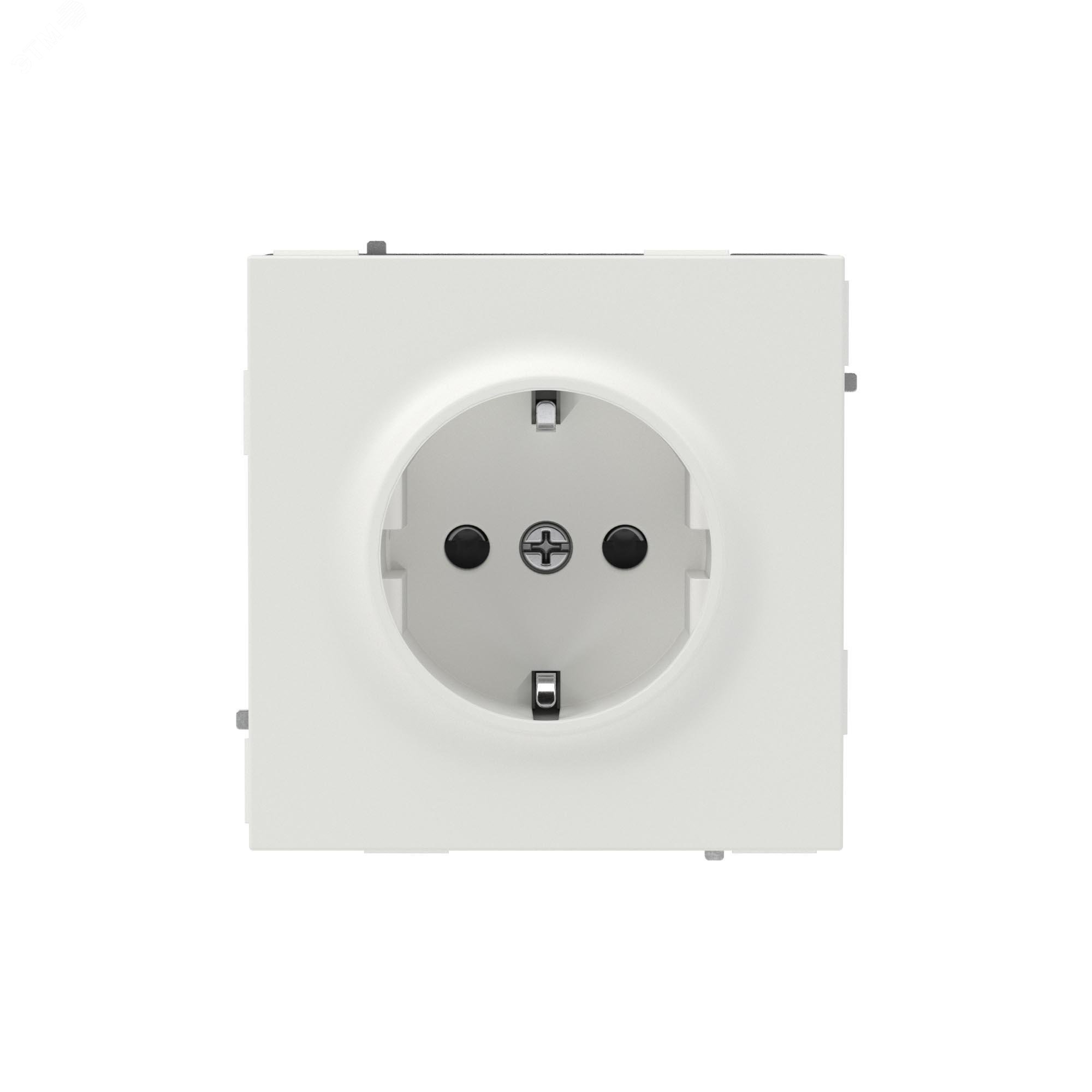 Розетка силовая, 2P+E, с з/ш, KANT, белый песок 7010003