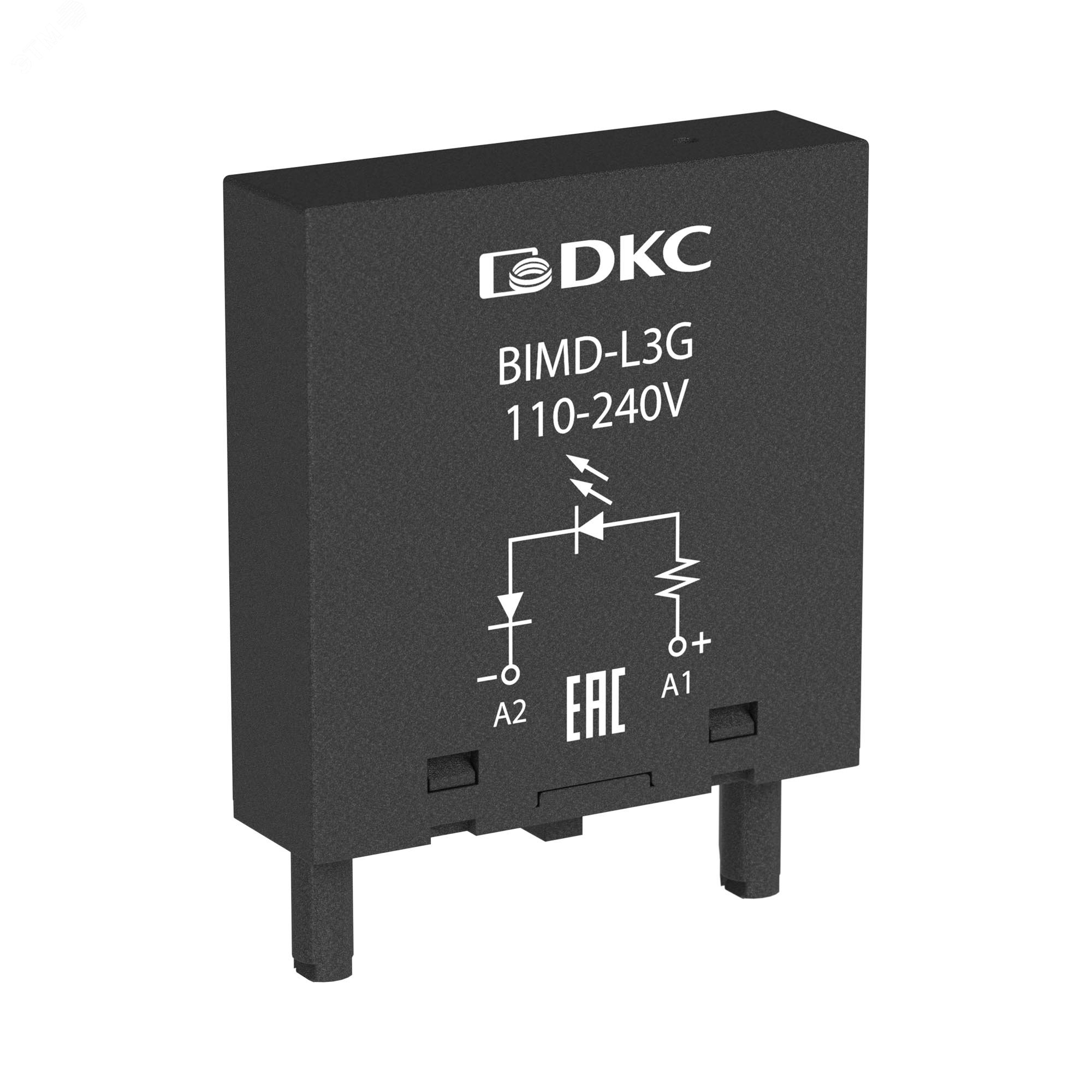 Фото товара Модуль индикации и защиты, LED зел-ный+Варистор (A1+), 120V AC/DC BIMD-LV3G