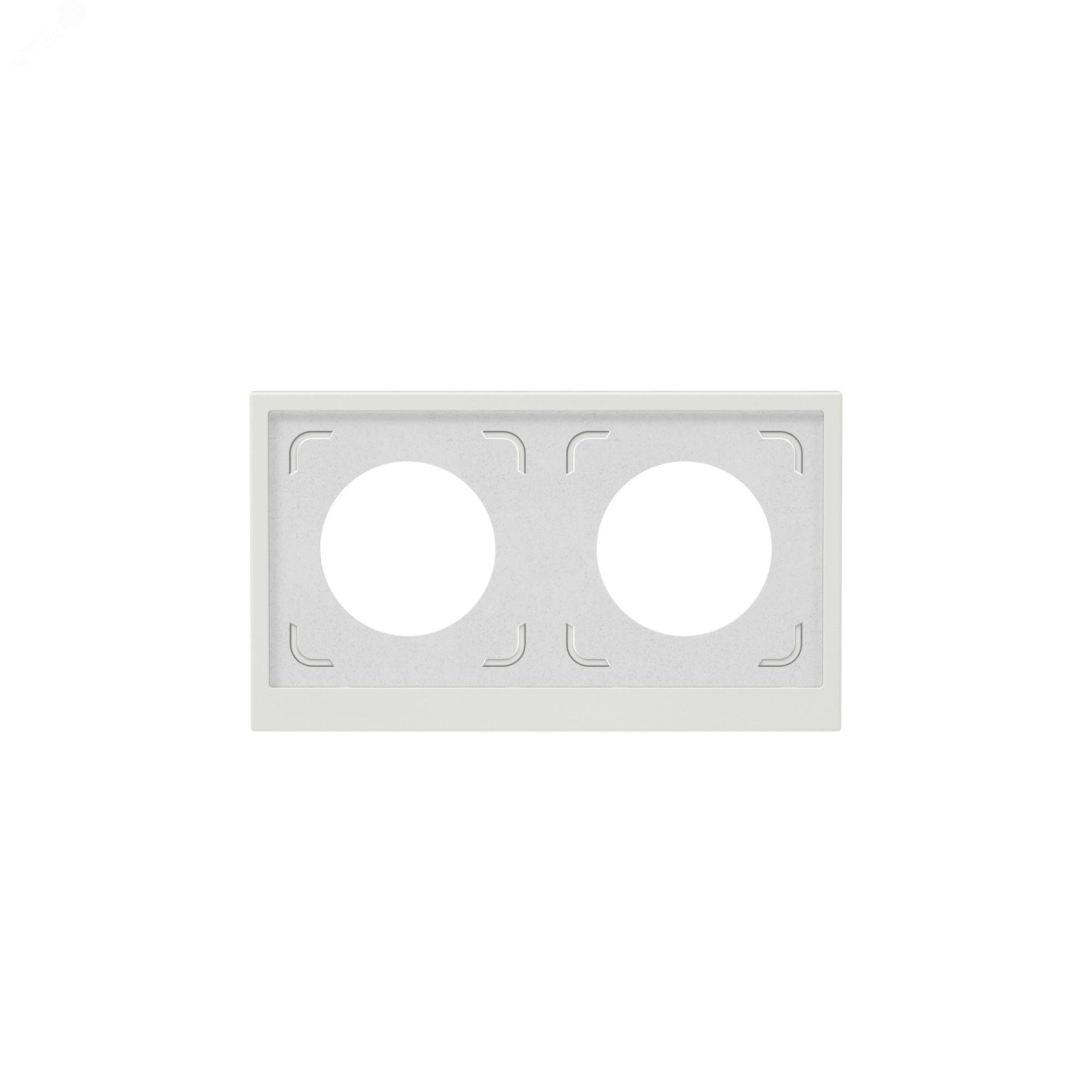 Рамка 2 поста IP44, KANT, белый песок 7010944