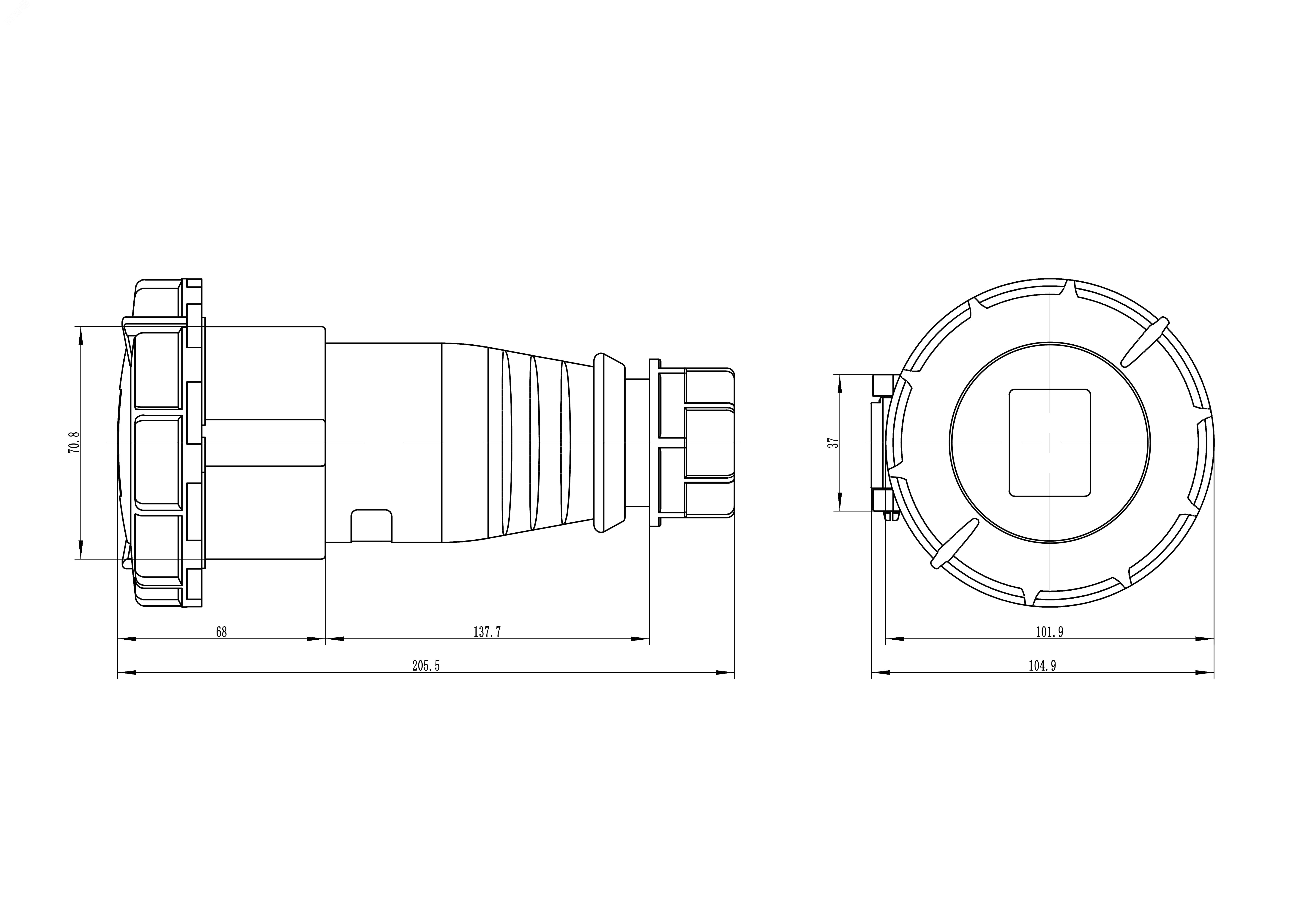 Фото товара Розетка кабельная IP67 32A 3P+E+N 400V DIS3183247