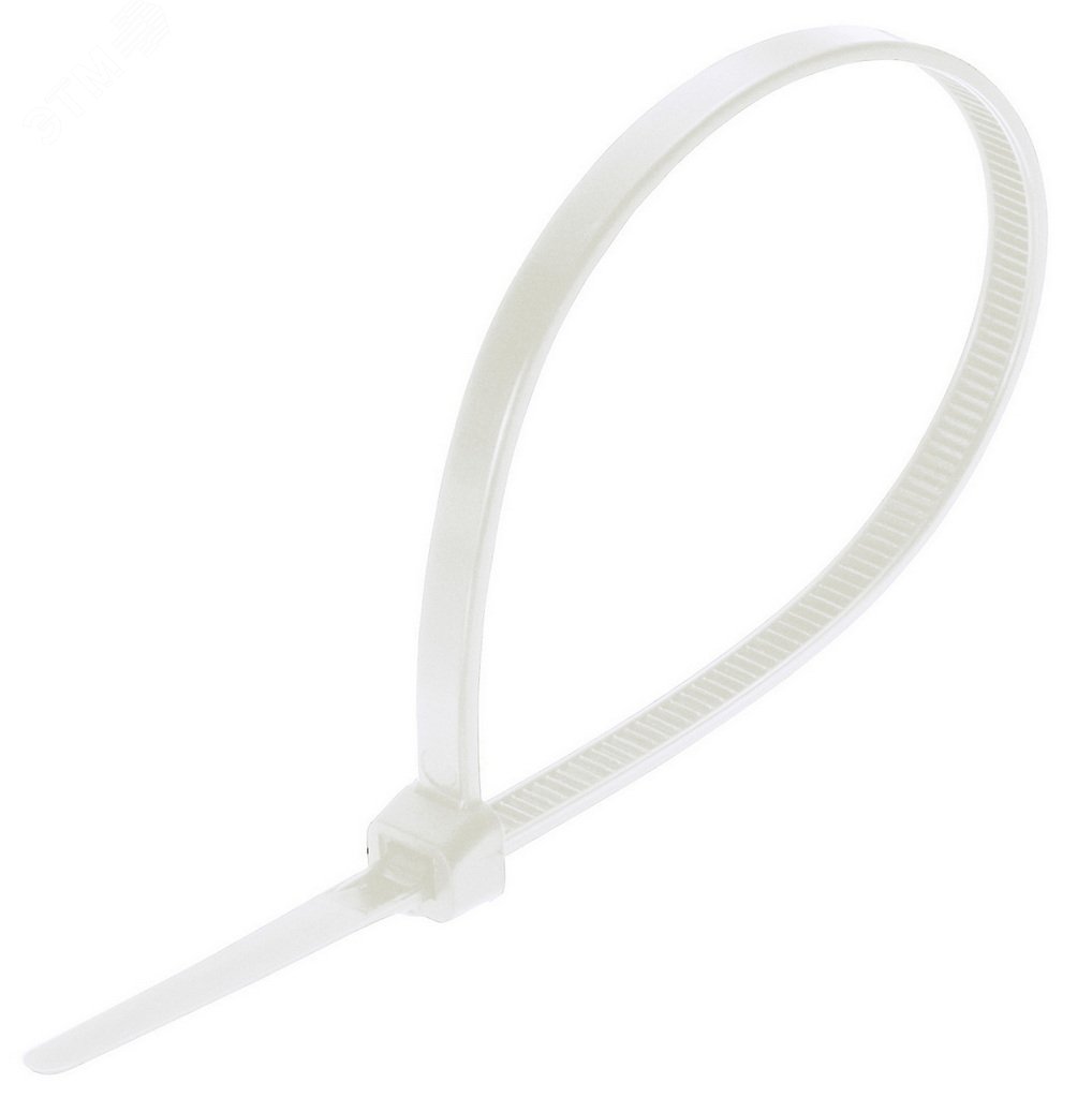 Стяжкa нейлоновая многоразовая 150x3,5мм, белая (100 шт/уп) 07-0159
