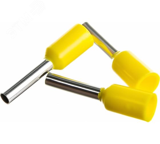 Наконечник штыревой втулочный изолированный F-8 мм 1 мм2 (НШВи 1.0-8) желтый 08-0813