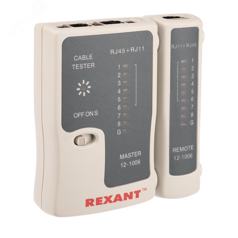 Фото товара Тестер кабеля RJ-45+RJ-11 468 REXANT