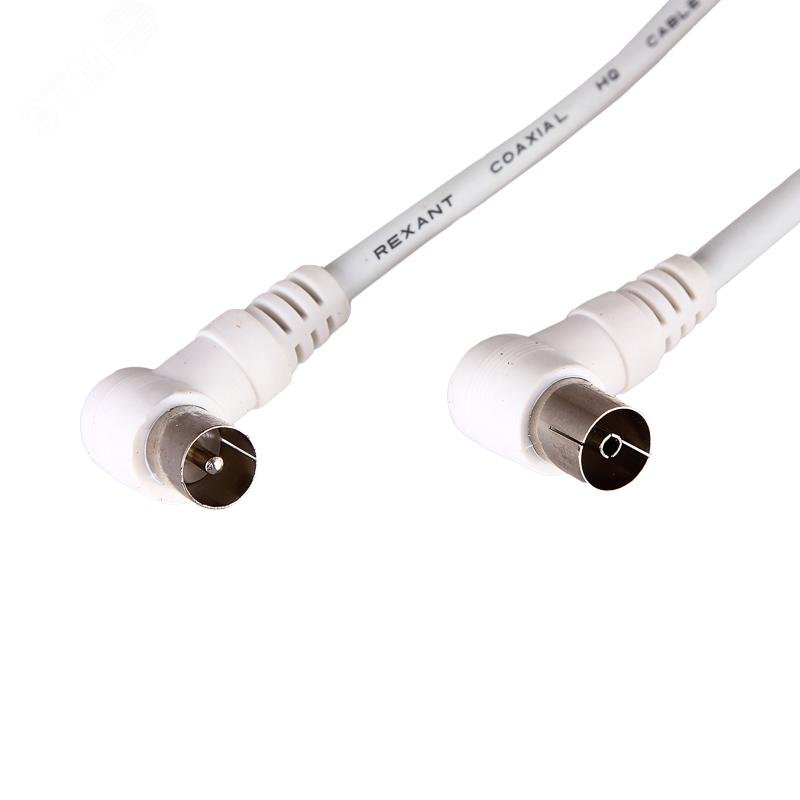 Фото товара Шнур TV Plug - TV Jack 1.5м угловой бел. 18-0022