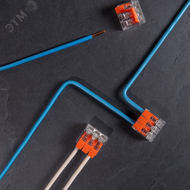 Клемма компактная многоразовая 221-413 3-проводная 0.14-4.0кв.мм 07-5203