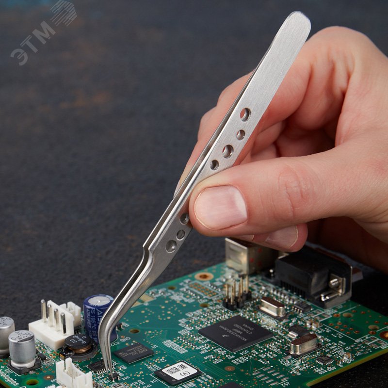 Пинцет изогнутый, узкий 120 мм AIRY