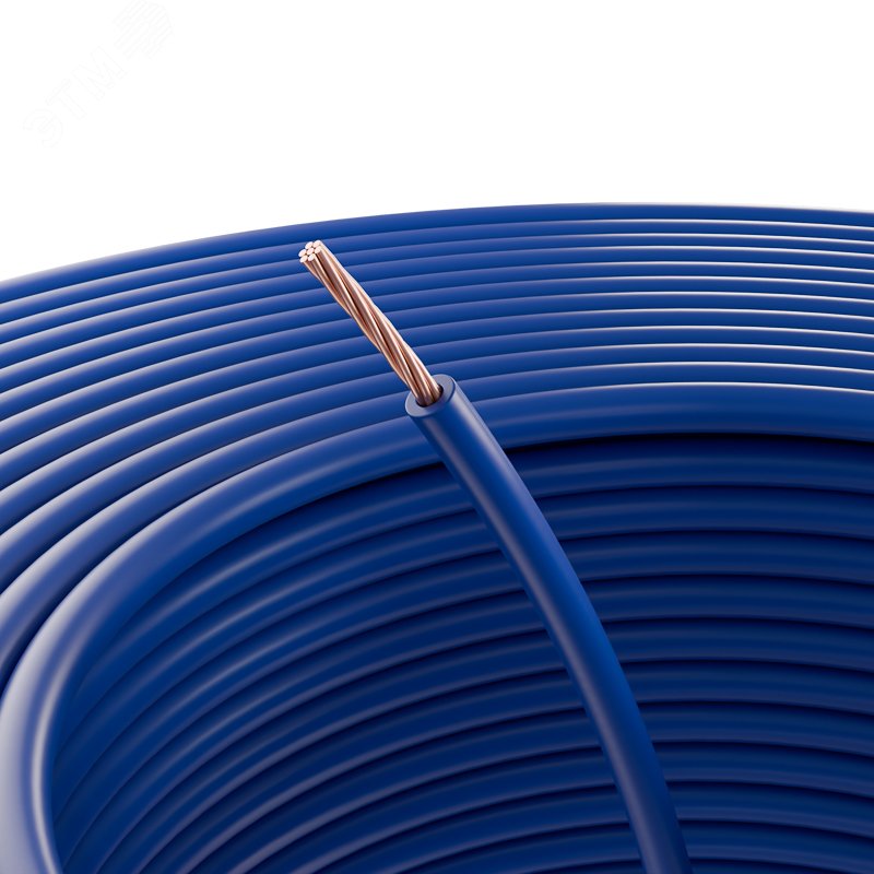 Провод ПГВА 1х1,00мм2, синий, бухта 100м