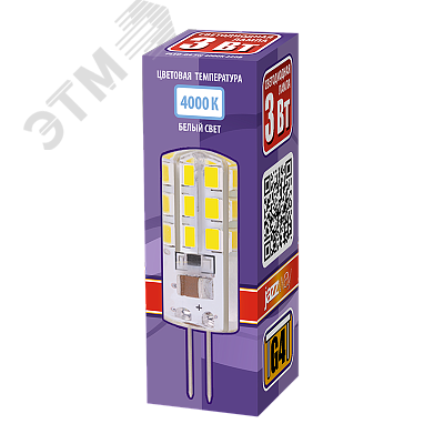 Лампа светодиодная LED 3w G9 240Лм COB-диод 220В 5015357
