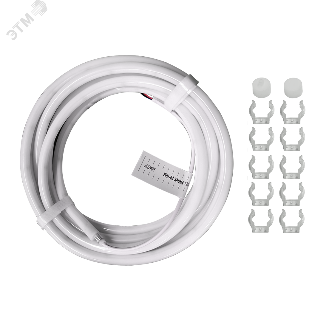 Фото товара Лента светодиодная SAUNA 24V PFN-03 2835/120 3000K  теплый белый d13mm IP68 /5m/ Jazzway 5058736