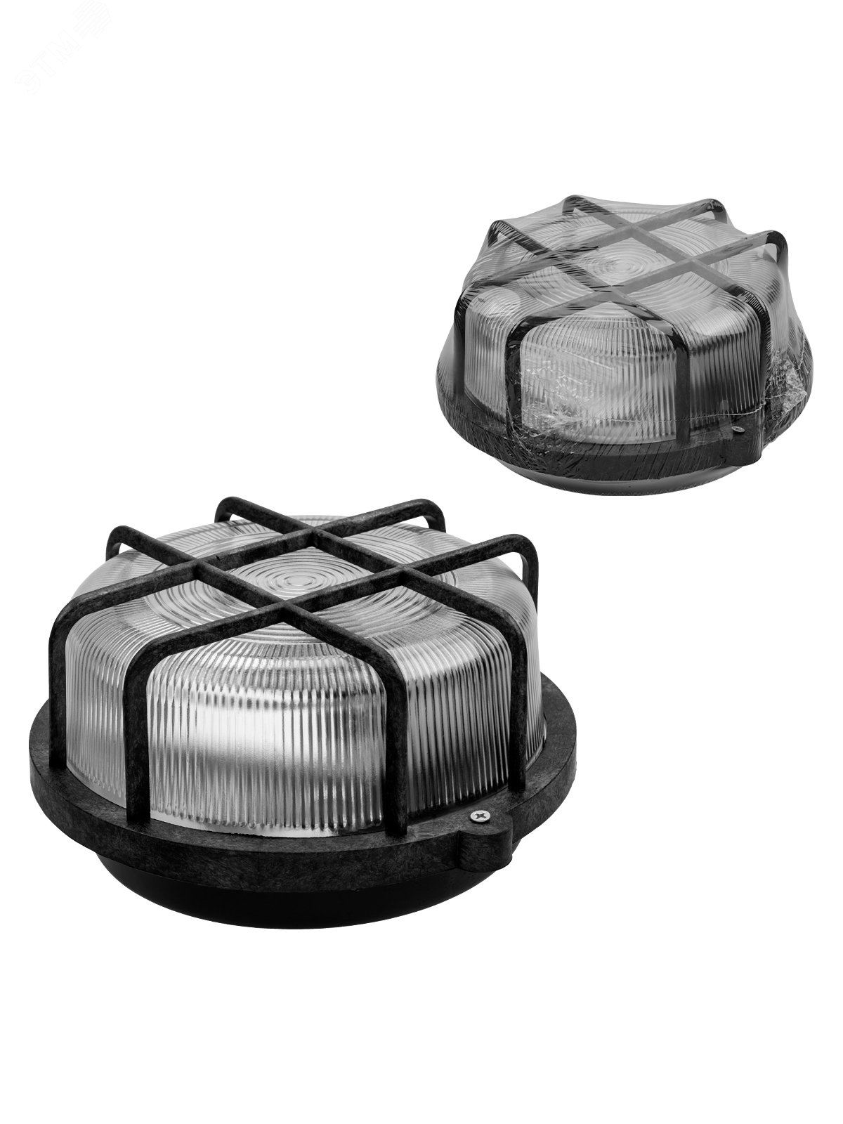 Фото товара Светильник НПП 03-100-005.04 У3 (корпус и защитная сетка-квадрат, черный) SQ0311-0002