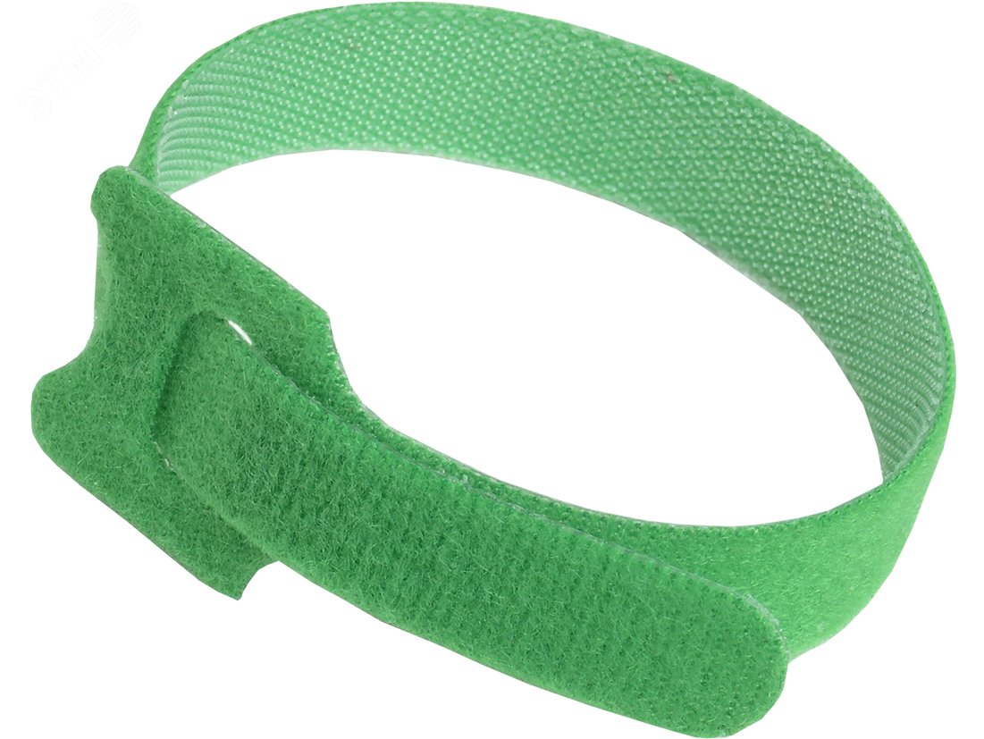 Хомут-липучка для кабеля 14х210мм с м/з зеленый (100шт) HKVG-W14-L210