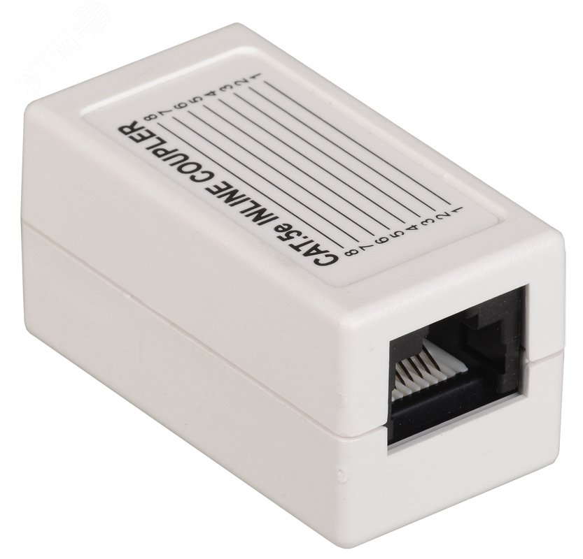 Фото товара Адаптер проходной категория 5е UTP тип RJ45-RJ45 (8P8C) белый CS70-1C5EU