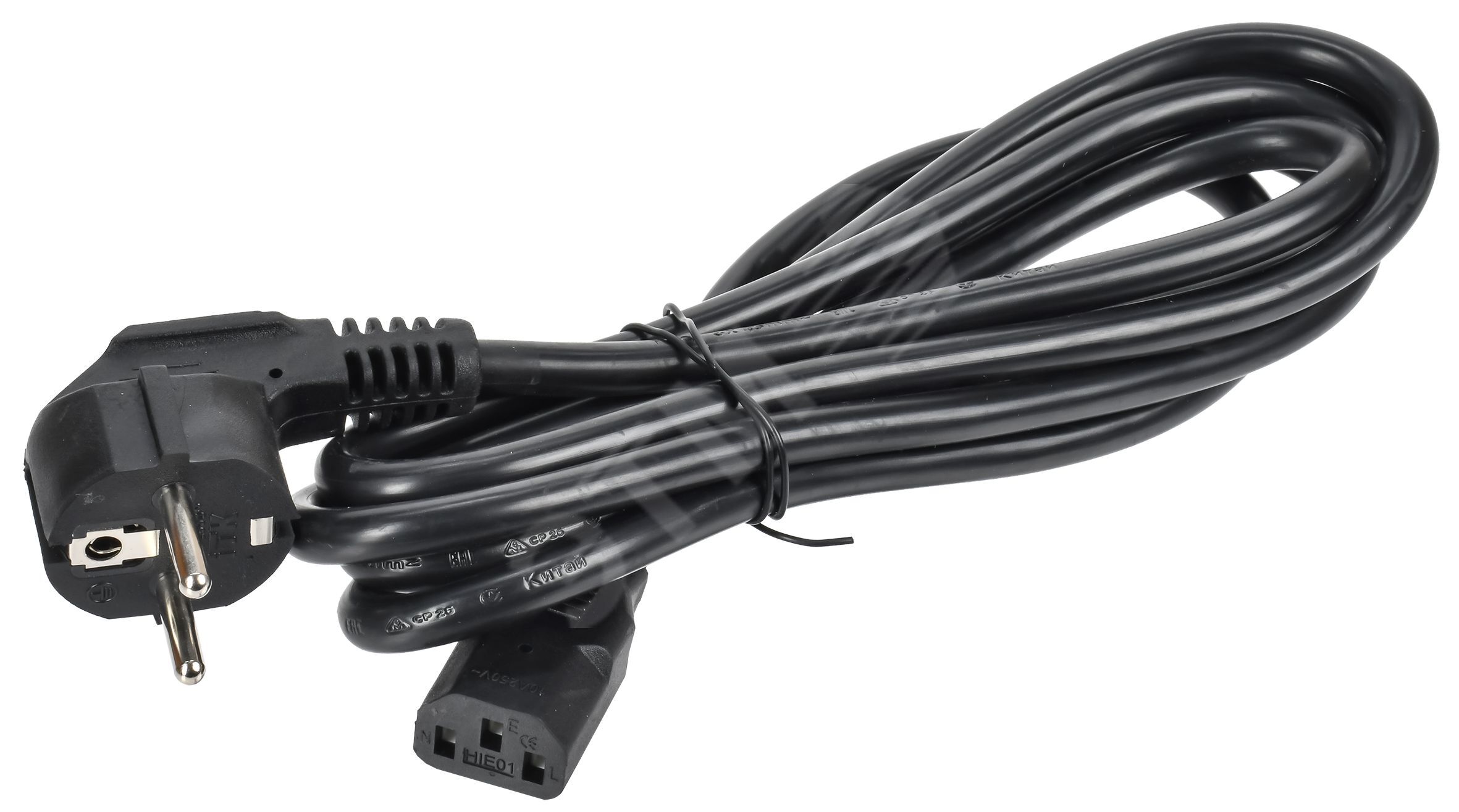 Кабель подключения PDU ITK 3х1.5 2м с разъемами С13 немецкий стандарт PC-C13D-2M