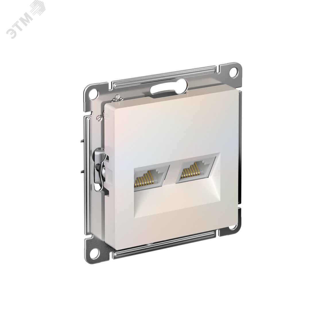 Розетка компьютерная 2-м AtlasDesign RJ45 кат.5E механизм жемчуж. SE ATN000485