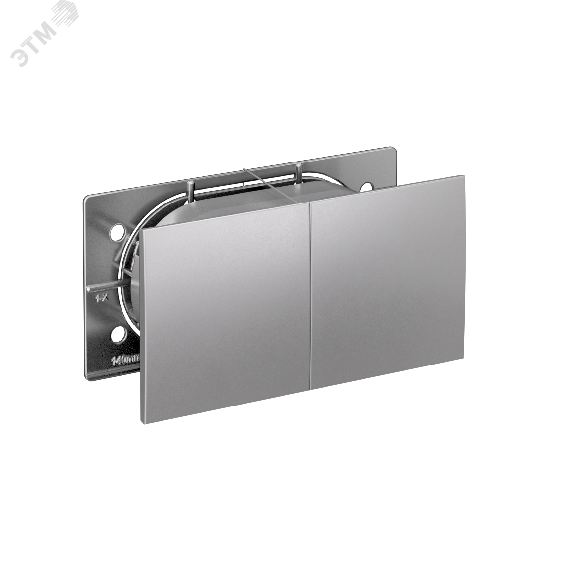 Фото товара ATLASDESIGN РОЗЕТКА двойн. с заземл.со штор.со сдвиж. крышк, 16А, в сборе, АЛЮМ C3(2) ATN000328