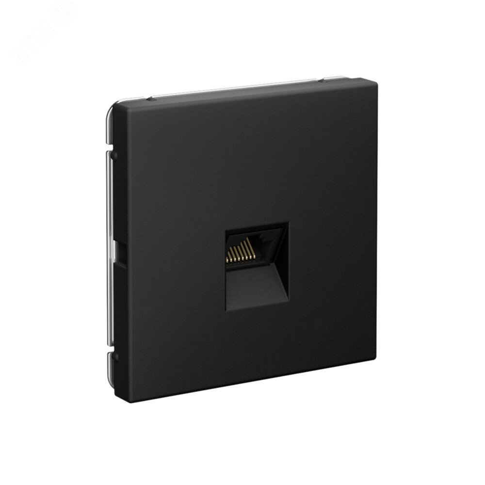 Фото товара ARTGALLERY РОЗЕТКА компьютерная RJ45, кат. 5е, механизм, КАРБОН GAL001083