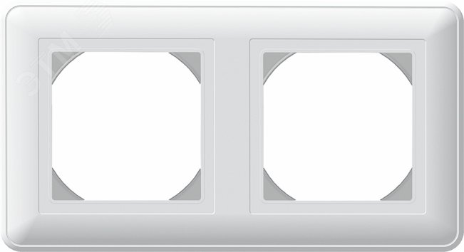 Фото товара W59 AQUA 2-постовая РАМКА, IP44, БЕЛЫЙ C3(2) KD-2B-18