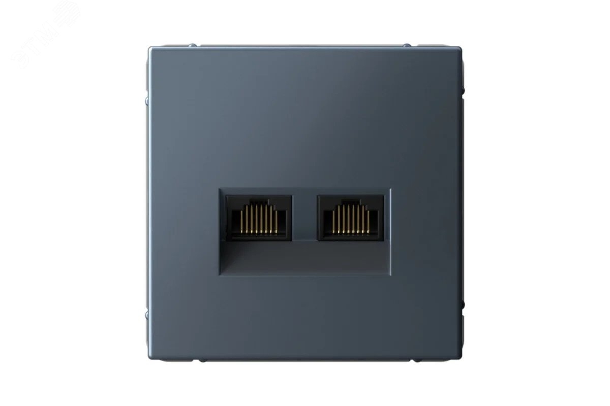 ATLASDESIGN РОЗЕТКА двойная компьютерная RJ45+RJ45, кат.6А, механизм, ГРИФЕЛЬ ATN000788