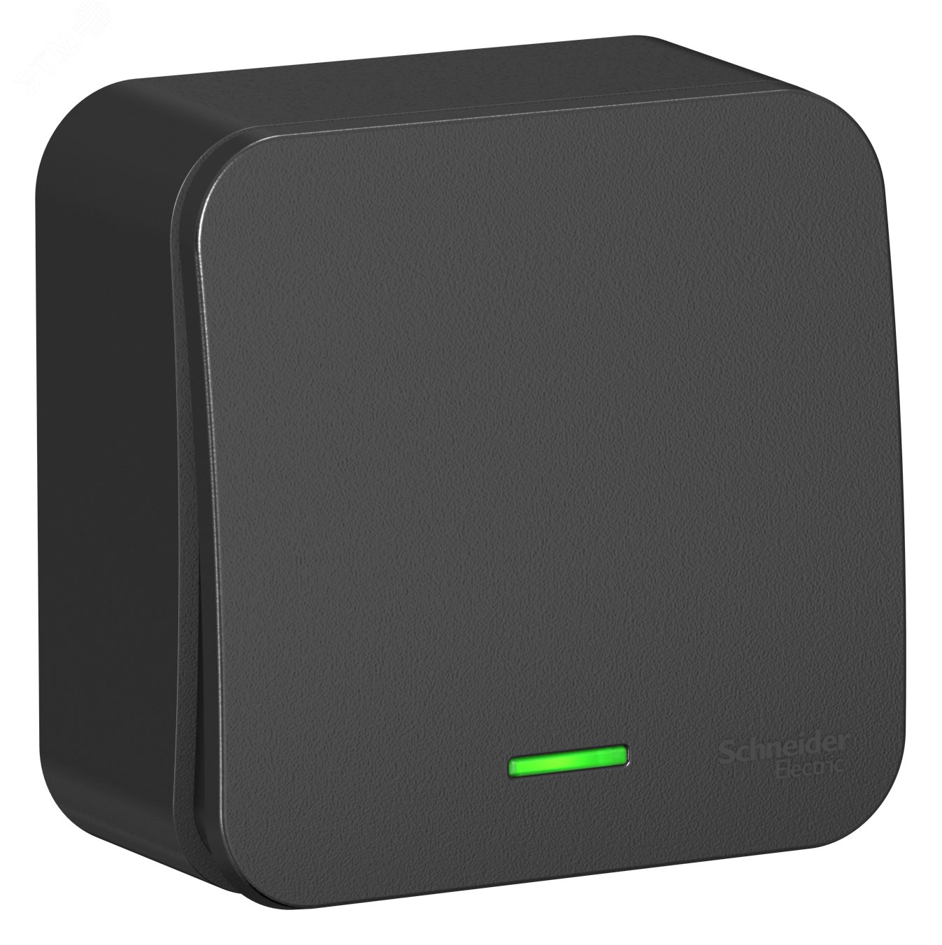 Фото товара BLANCA О/У 1-клавишный ВЫКЛЮЧАТЕЛЬ (cх.1) с подсв., 10А, 250B, АНТРАЦИТ C3(2) BLNVA101106