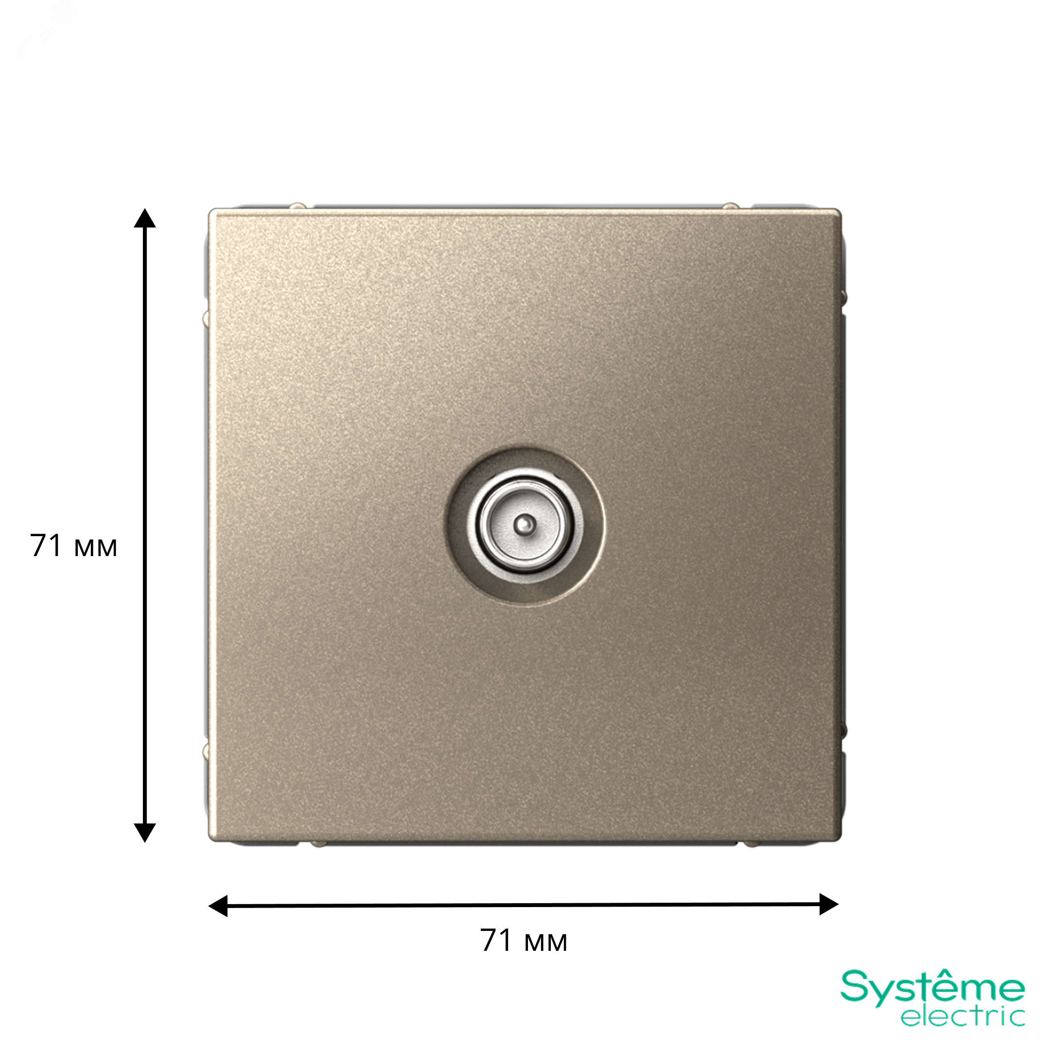 Фото товара ARTGALLERY TV ТВ розетка оконечная 1DB, механизм, шампань GAL000591