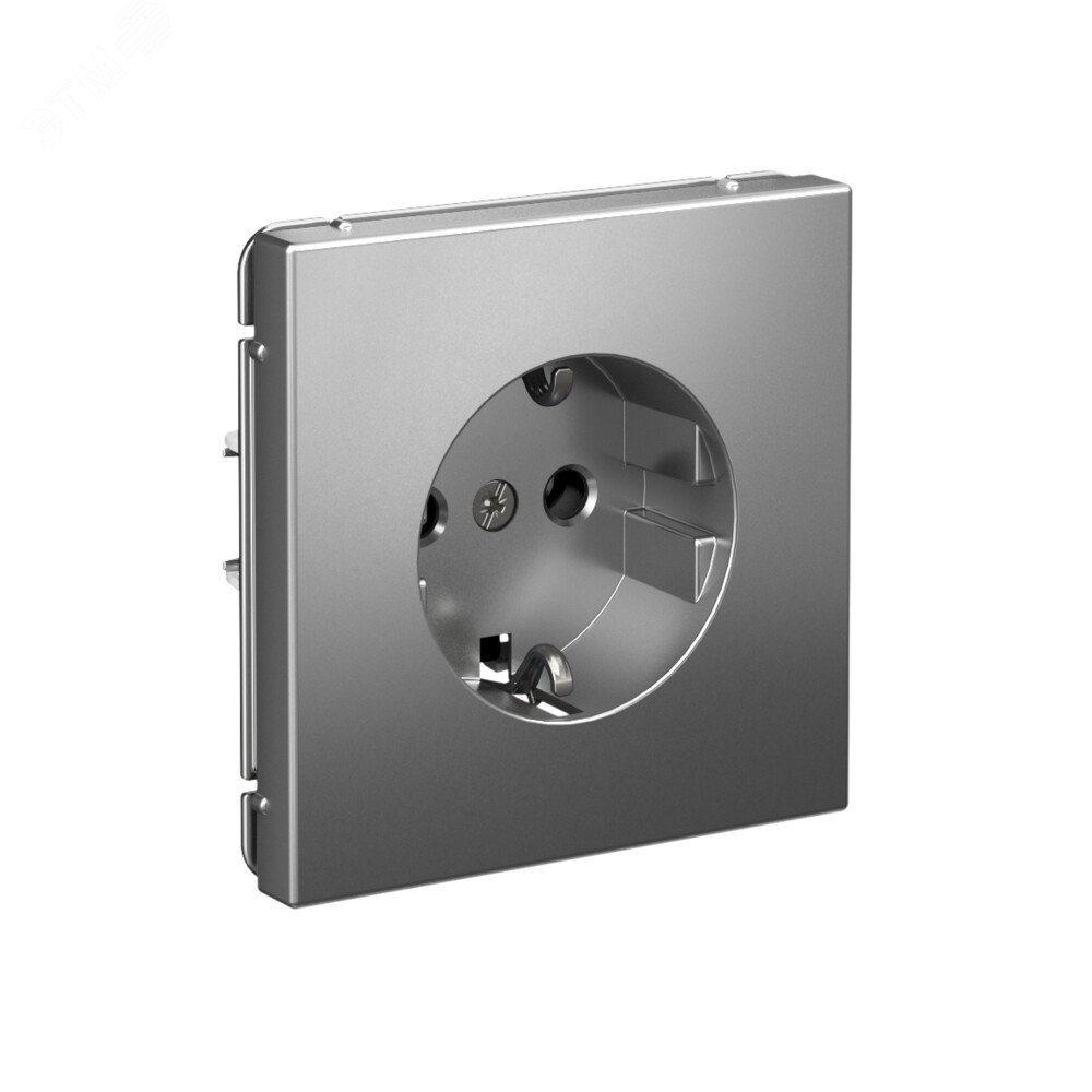 Фото товара ARTGALLERY РОЗЕТКА с заземлением, 16А, механизм, быстрозажимные клеммы, сталь GAL000943S