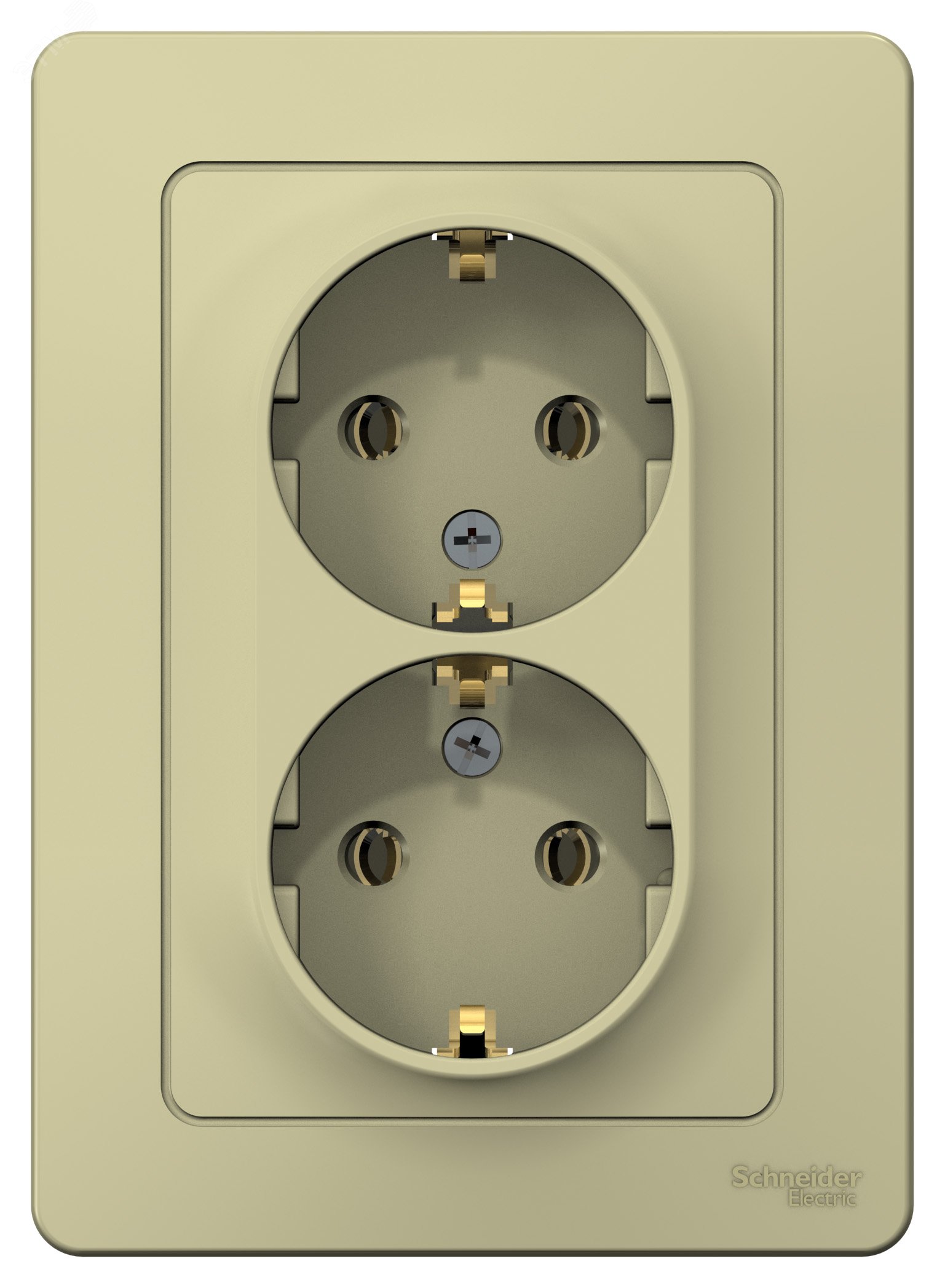 Фото товара Розетка 2-м СП Blanca 16А IP20 250В с заземл. без защ. шторок беж. SE BLNRS001027