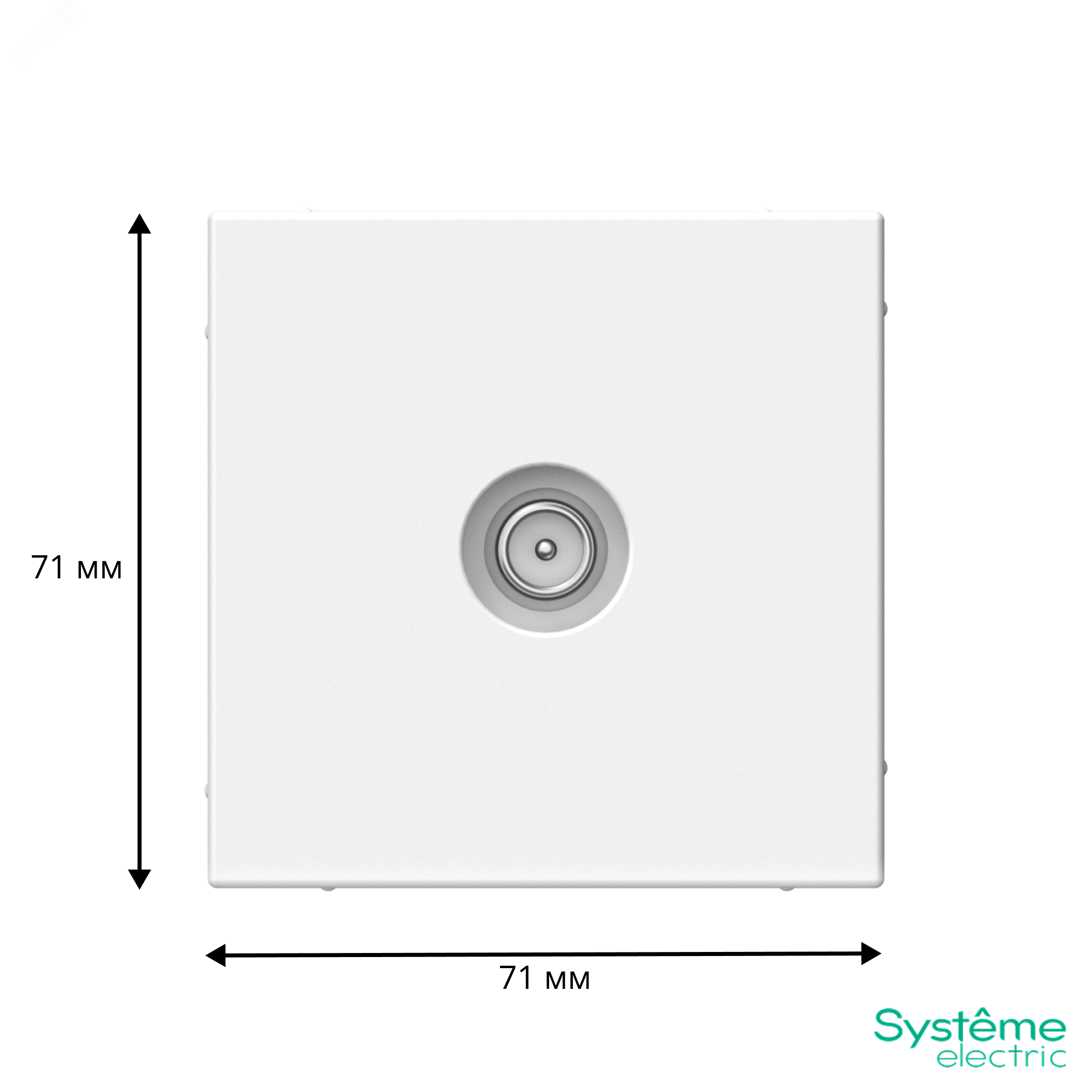 Фото товара Розетка телевизионная оконечная TV ArtGallery 1дБ механизм бел. SE GAL000191