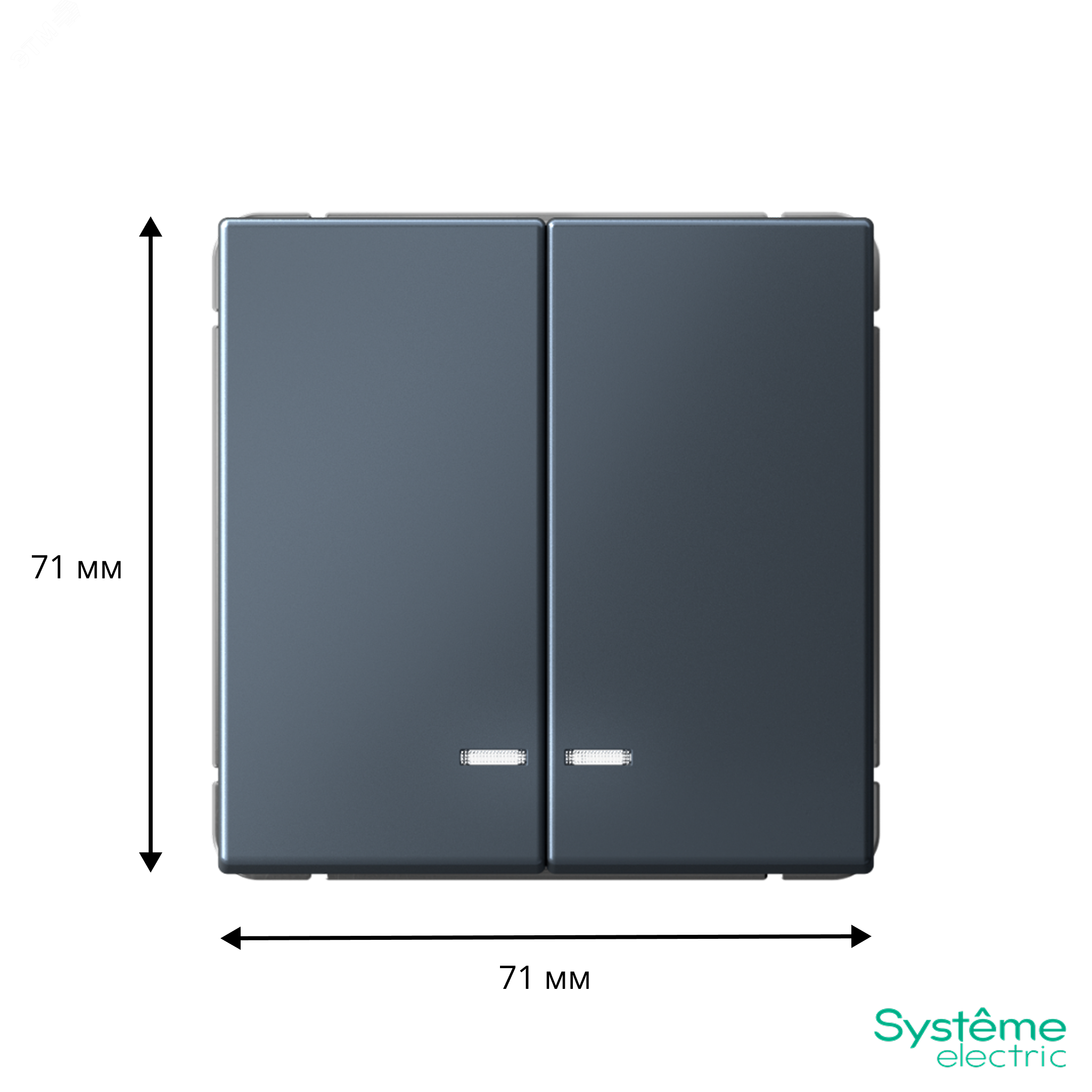 Фото товара ARTGALLERY 2-клавишный ВЫКЛЮЧАТЕЛЬ с подсветкой, сх.5а, 10АХ, механизм, быстрозажимные клеммы, ГРИФЕЛЬ GAL000753S