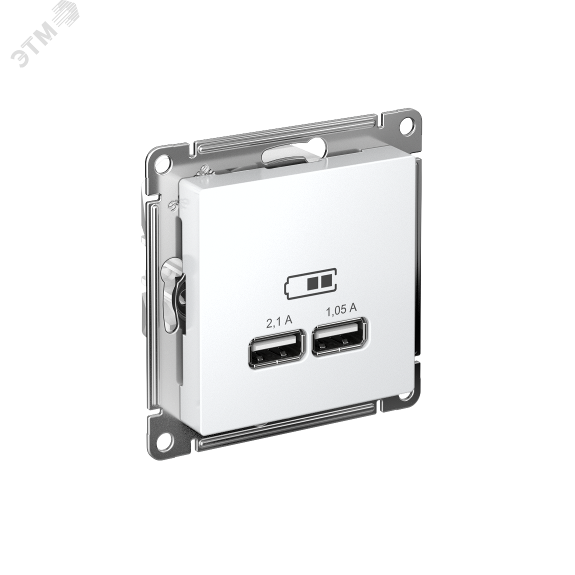 Розетка USB AtlasDesign тип A+A 5В 1х2.1А 2х1.05А механизм бел. SE ATN000133